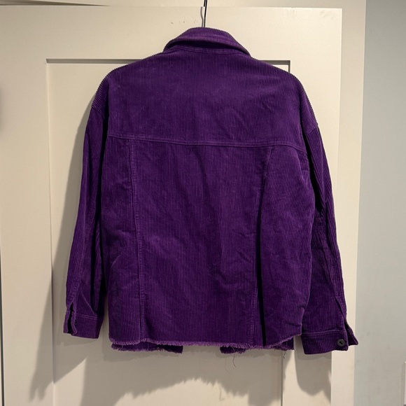 Zara Deep Purple Corduroy Shirt - Picture 3 of 3